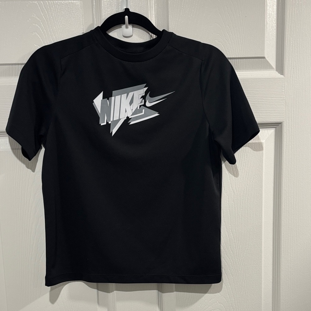 DRI FIT Nike Black Tee with White Graphic
